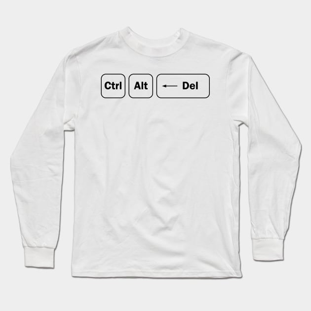 Ctrl + Alt + Del  - Computer Programming - Light Color Long Sleeve T-Shirt by springforce